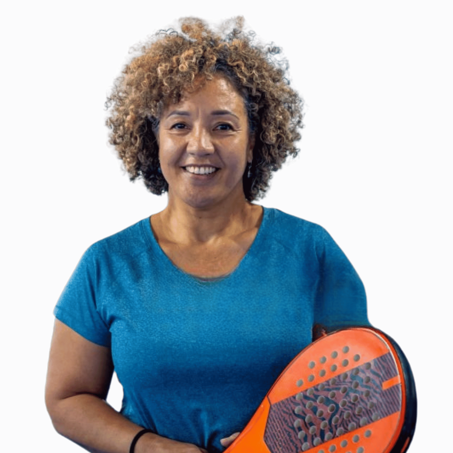 Woman ready to play pickleball